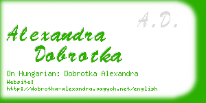 alexandra dobrotka business card